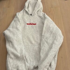 White fox eight ball red and grey sweatshirt